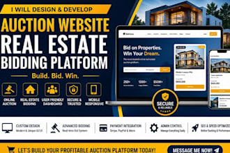 design auction website real estate bidding platform marketplaces website