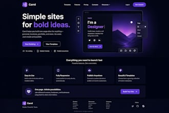 design carrd website, carrd landing page design, design carrd website