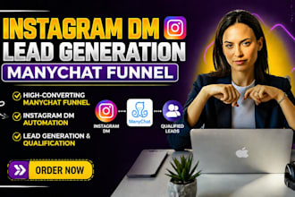 build an instagram dm lead generation manychat funnel