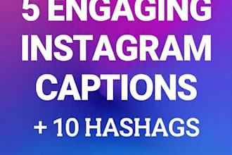 5 engaging instagram captions with hashtags