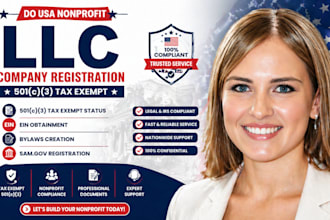do USA nonprofit llc company registration  501c3 tax exempt ein bylaws samgov