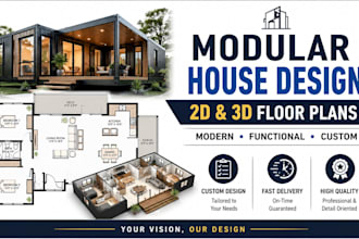 design modular house plans, tiny modern architectural floor plans and 3d layouts
