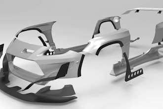 design custom wide body kits, fenders, and bumpers for your car 3d print ready