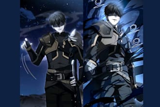 design anime light novel cover art for your book