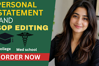 professionally proofread or edit your personal statement or statement of purpose