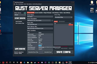 configure your dream rust server and setup all plugins