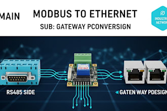 design modbus to ethernet gateway pcb
