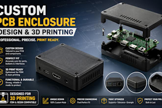 design custom pcb enclosure pcb casing electronic casing ready for 3d printing
