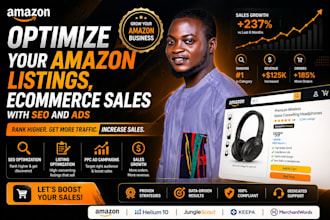 optimize your amazon listings, ecommerce sales with SEO and ads