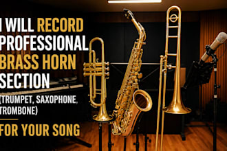 record pro brass horn section trumpet, saxophone, trombone no ai