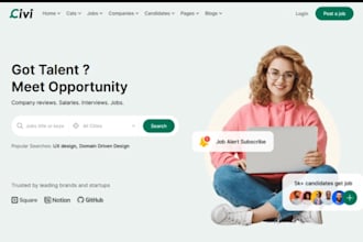 design wix remote job board website career portal employment job posting website