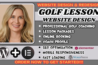 golf lesson website, golf coach website, golf instructor website