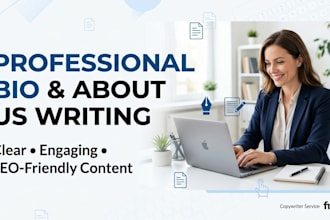 write a professional bio or about us section for your website