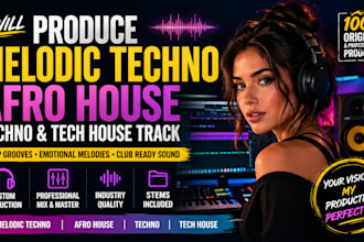 produce melodic techno afro house techno and tech house track