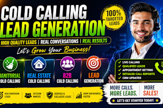 janitorial cold calling, real estate cold calling,b2b cold calling USA