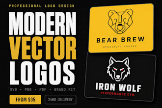 design a professional vector svg logo for your business or brand