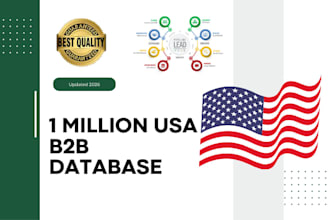 provide 1 million USA business email lists database leads