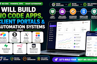 build no code apps, client portals and automation systems