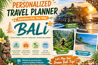 create a personalized bali travel itinerary