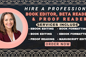 beta read, edit, proofread and format your book or ebook for amazon KDP