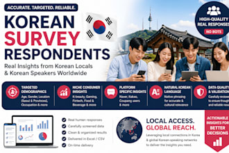 collect target quality korean survey respondents for accurate consumer insights