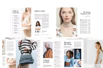 design product catalog, lookbook technical brochure for ecommerce fashion brand