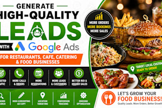 generate leads with google ads for restaurant, cafe catering and food businesses
