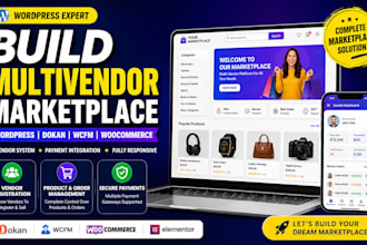 build wordpress ecommerce multivendor marketplace using dokan wcfm webshop