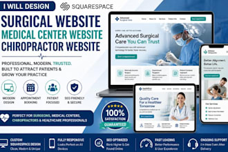 build squarespace surgical website chiropractor website medical centre website