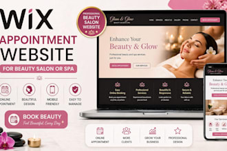 design a wix appointment website for beauty salon or spa