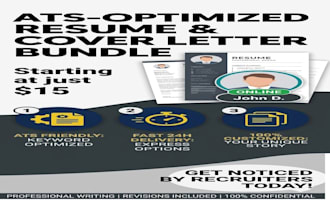 write a professional ats resume and cover letter