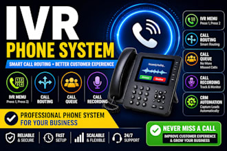 set up IVR phone system with call routing, queue and CRM