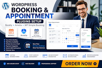 setup wordpress booking appointment plugins bookly amelia wp simple booking