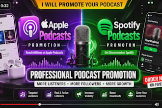 apple and spotify podcast promotion expert organic growth