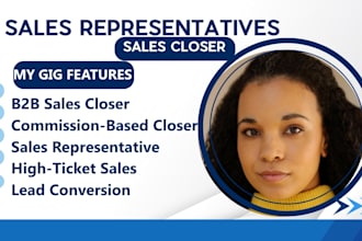 be sales closer salesperson b2b sales representative commission based closer