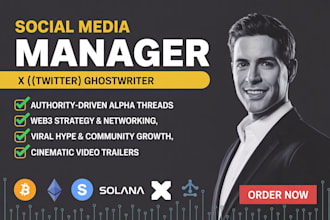 be your crypto social media manager and x twitter ghostwriter for web3 founders