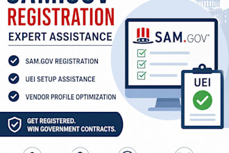 register your business on sam gov for US government contracts uei setup