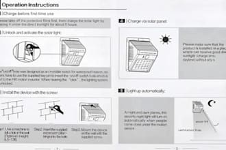 design illustrated product user manual, step by step assembly instruction manual