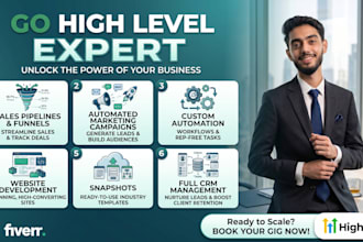 setup your gohighlevel, automation workflows and pipelines