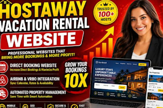 vacation rental website hostaway website direct booking airbnb website pms ota