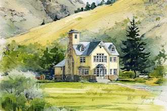 turn your home into watercolor painting