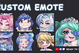 create custom vtuber stream assets clean and cute style