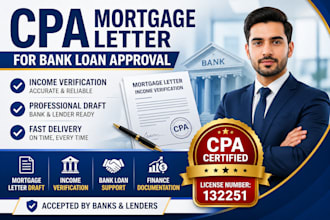 draft us cpa mortgage letter for bank loan income verification and finance