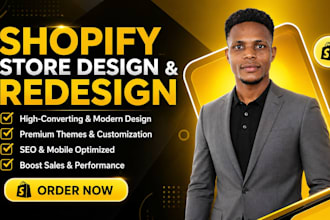 shopify store design, redesign shopify store, build shopify website