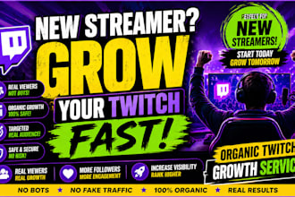 help new streamers grow with organic twitch promotion and real viewers