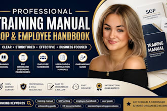 create professional training manual, sop and employee handbook