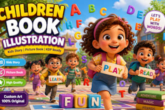 do children book illustration, kids story and picture book artist
