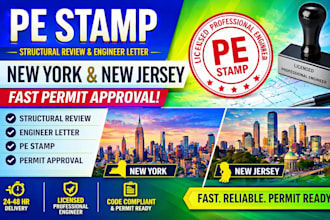 licensed architect pe stamp for new york new jersey