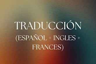 manually translate english to spanish and spanish to french