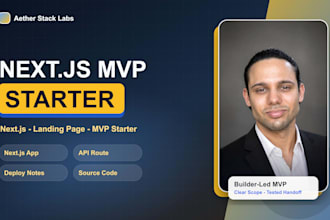 build a fast nextjs landing page or mvp starter